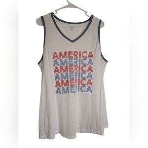 Cato White and Blue Tank Top with Stylish Design